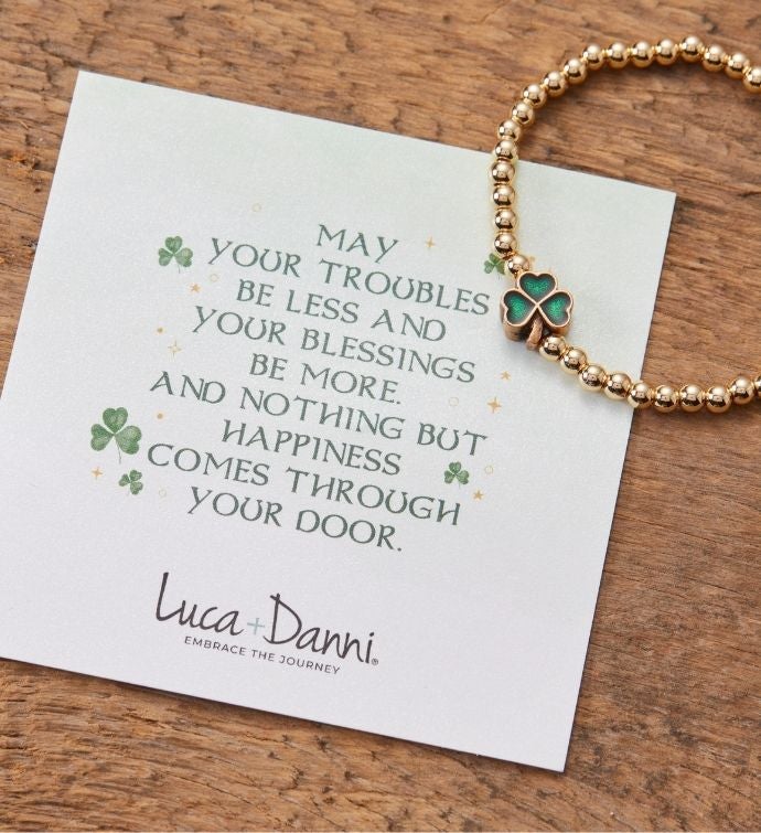 Luca + Danni Lucky Shamrock Stretch Bracelet