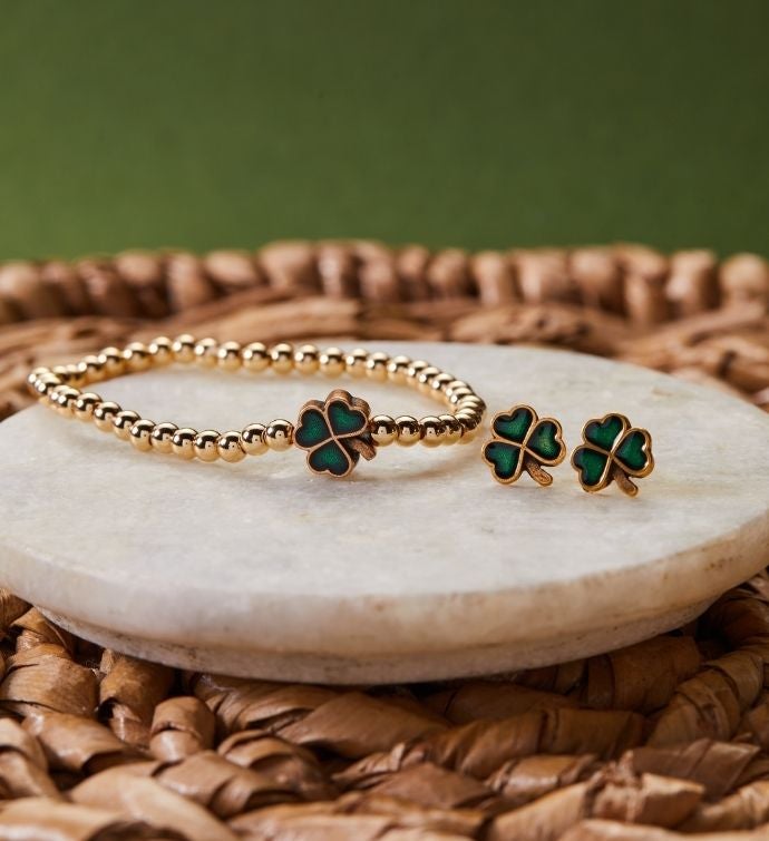 Luca + Danni Lucky Shamrock Stretch Bracelet