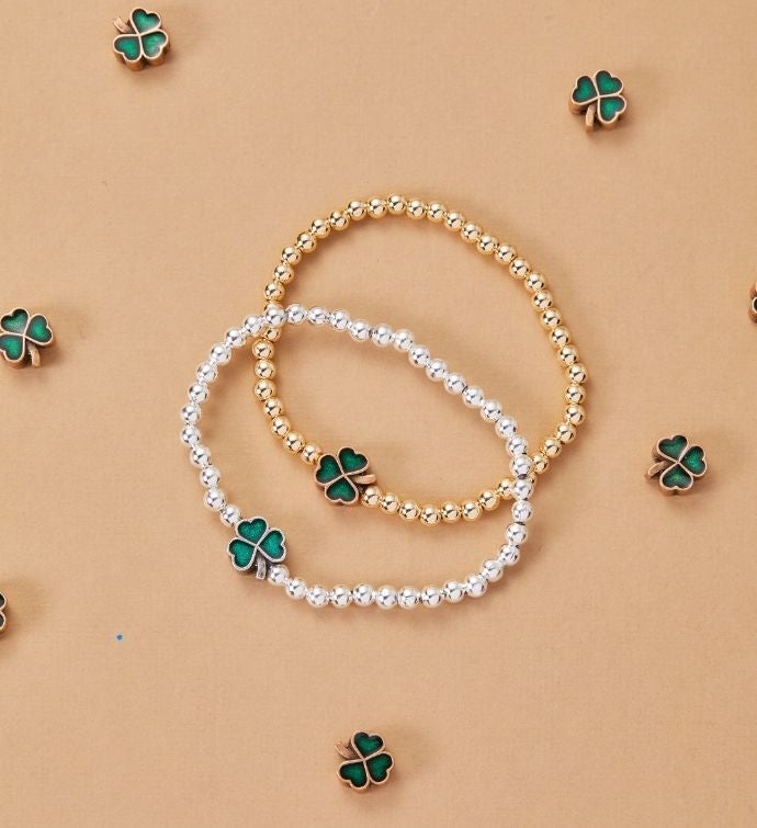 Luca + Danni Lucky Shamrock Stretch Bracelet