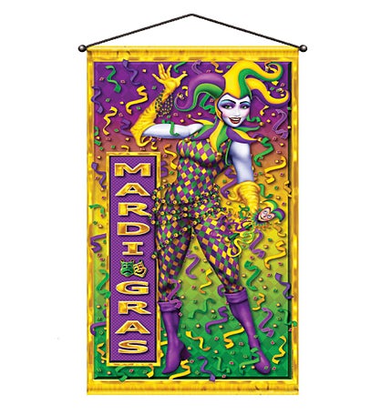 Pack Of 12 Yellow & Purple Metallic Party Door Or Wall Hanging Decors 60"