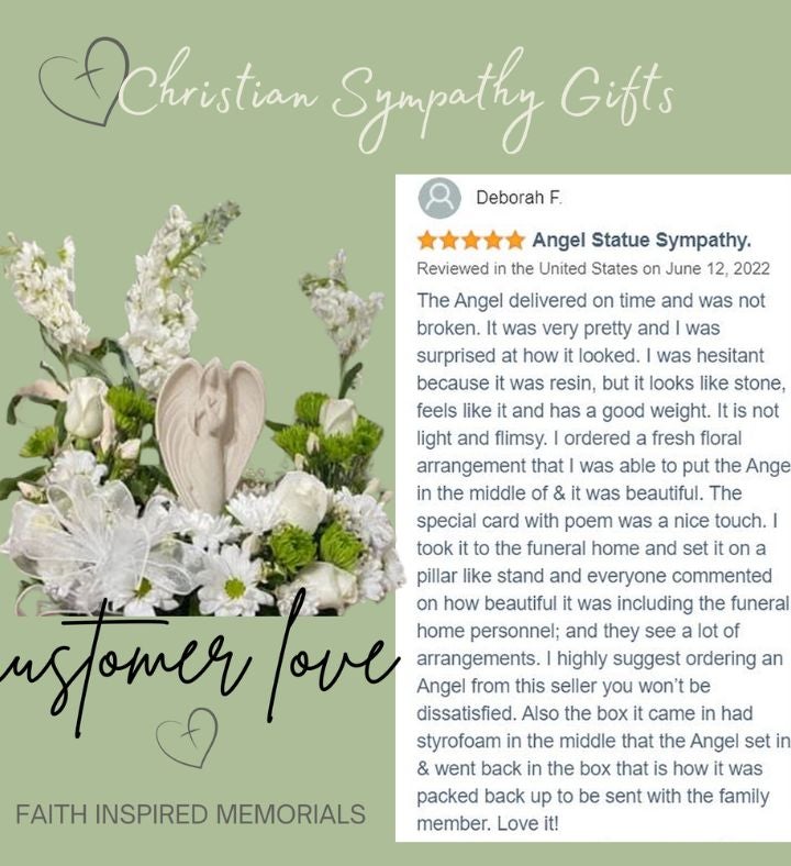 Memorial Angel Statue For Sympathy Gift, Celebration Of Life