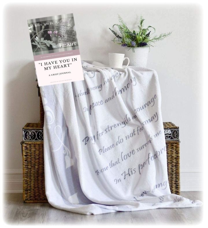 Memorial Blanket Sympathy Gift Knit Throw With Grief Journal