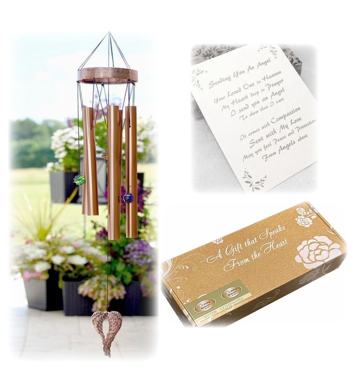 Angel Wings Memorial Wind Chime Sympathy Gift