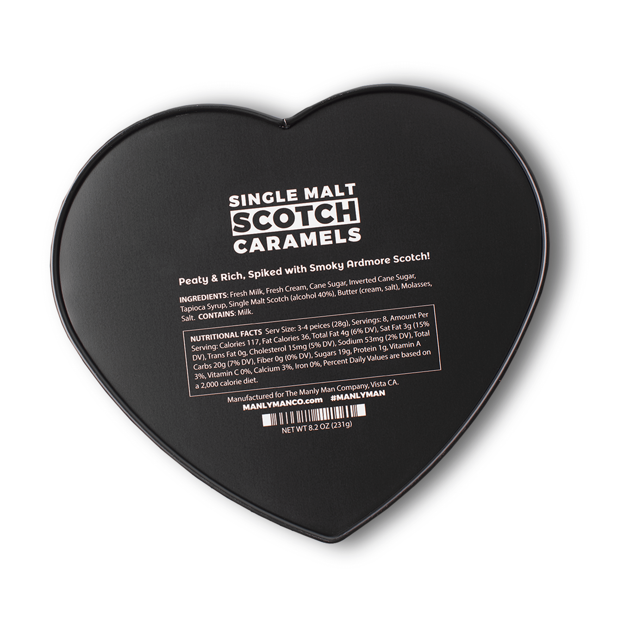 Scotch Whiskey Caramel Heart Tin