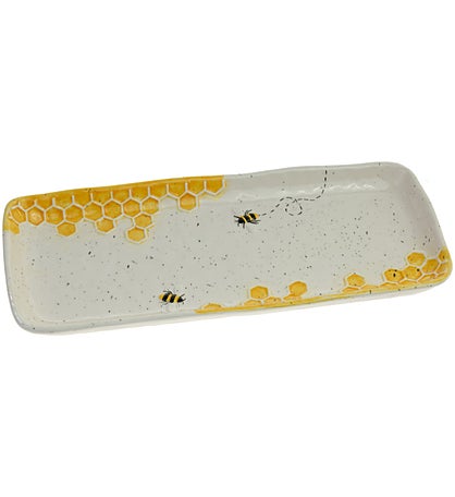 Sunny Bee Rectangle Plate