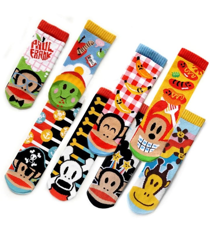 Retro 90s Paul Frank Mismatched Socks 4 Pair Bundle