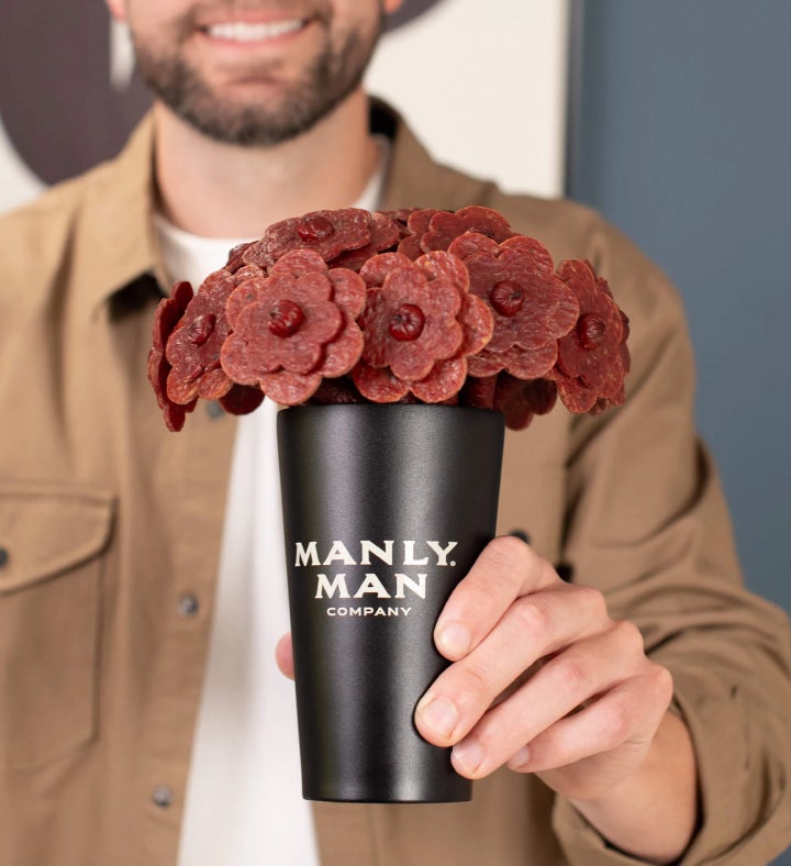 Beef Jerky Flower Bouquet - Black Steel Edition