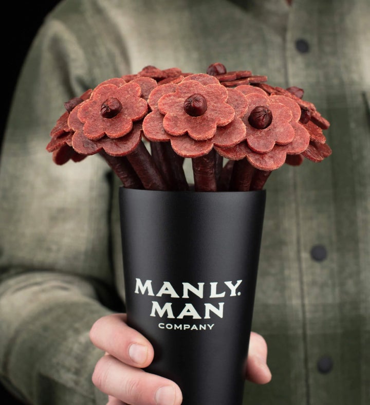 Beef Jerky Flower Bouquet - Black Steel Edition