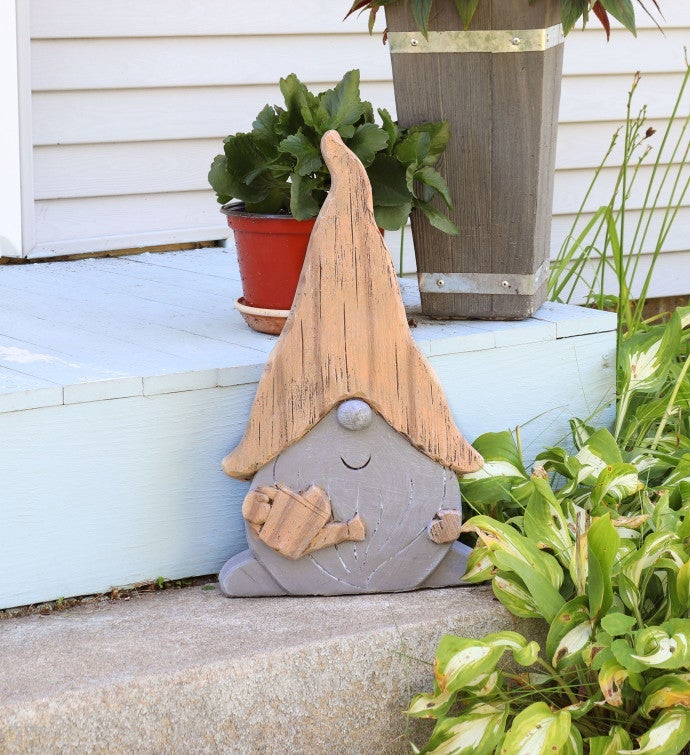 Basil The Gardening Gnome Statue - Indoor/outdoor Figurine - 18-inch