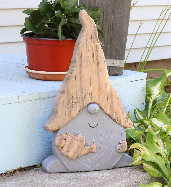 Basil The Gardening Gnome Statue - Indoor/outdoor Figurine - 18-inch