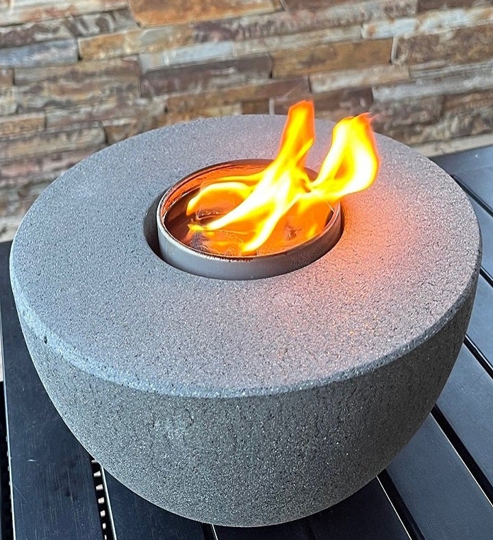 4" Petite Cylinder With Bonfire Insert