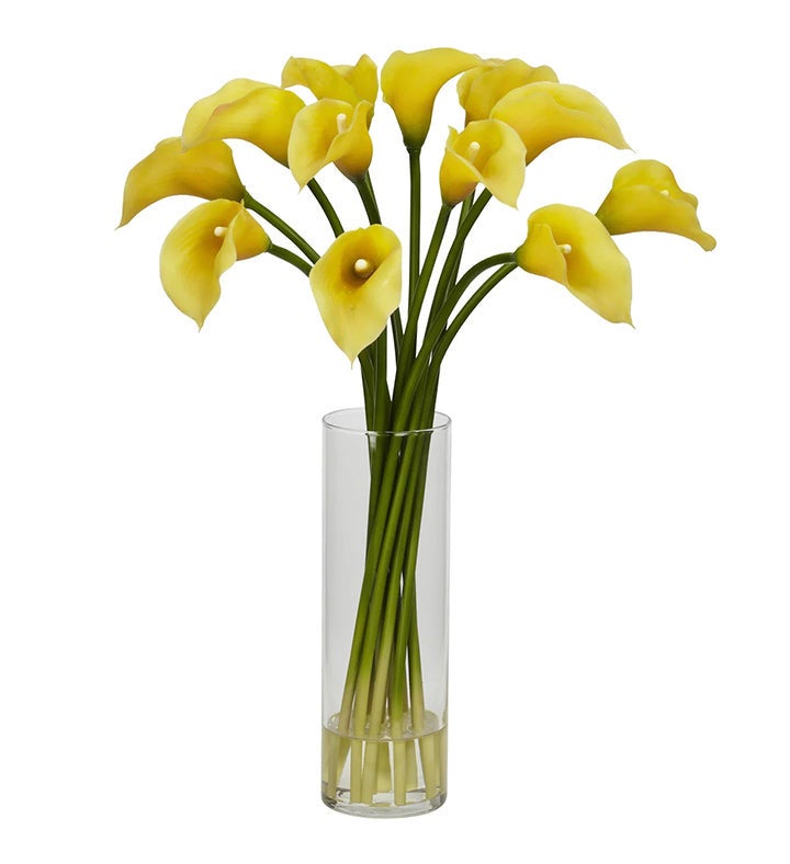 Nearly Natural Mini Calla Lily Silk Flower Arrangement