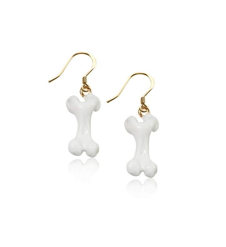 Dog Bone Charm Earrings