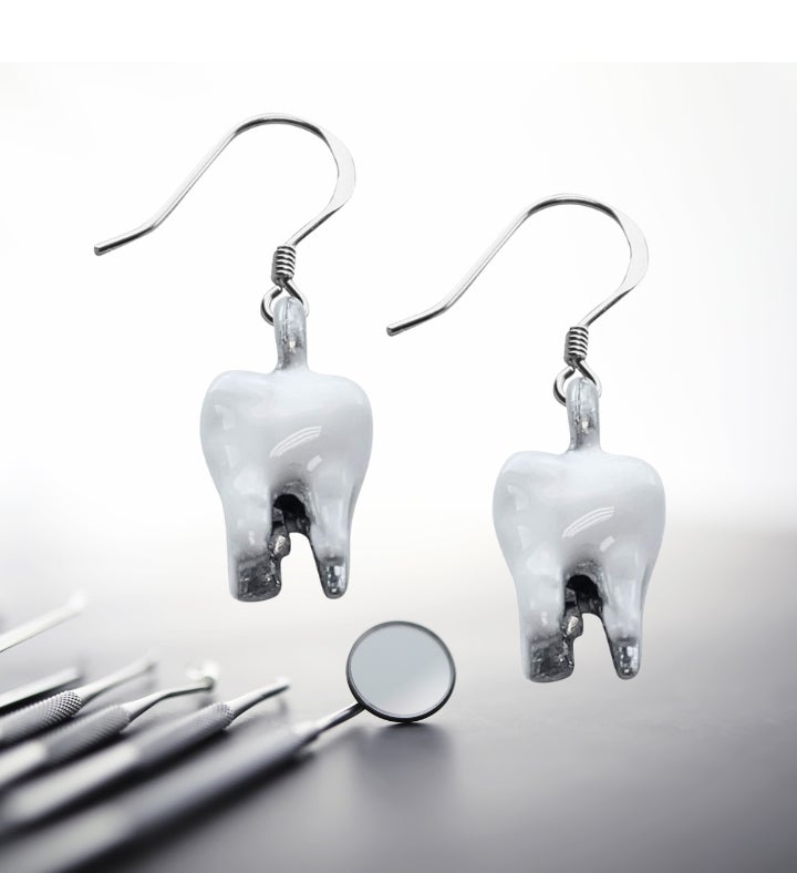Dental Tooth Charm Earrings