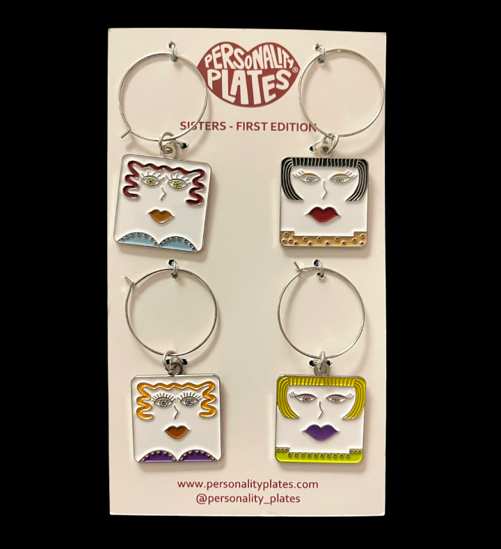 Personality Plates Wine Charms – Sisters First Edition 