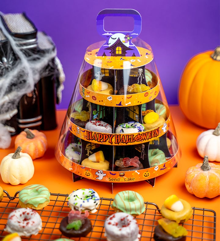 Halloween Donut Tower
