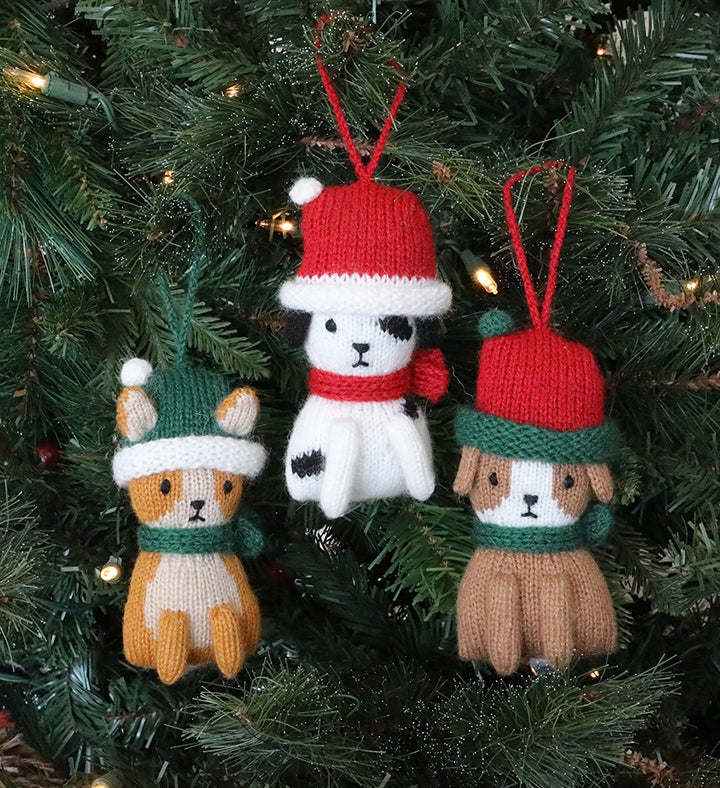 Puppy Ornaments, Set Of 3