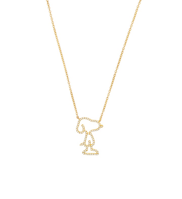 Snoopy Pave Silhouette Necklace