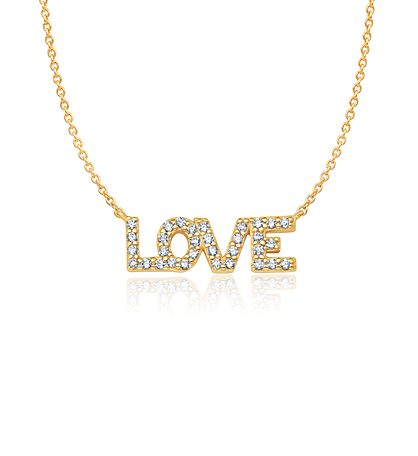 Pave Love Necklace