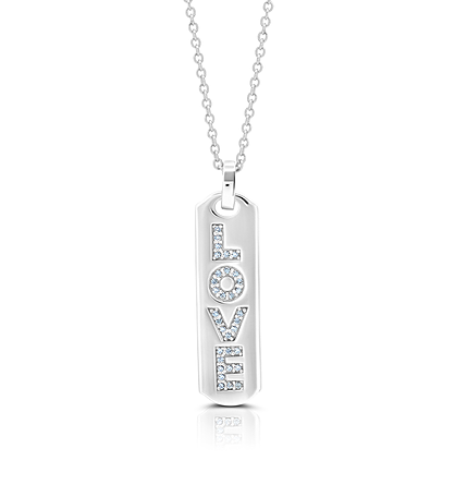 "Love" Dog Tag Necklace