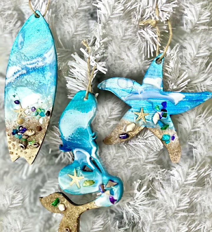 Hand painted Seascape Ornaments Bundles