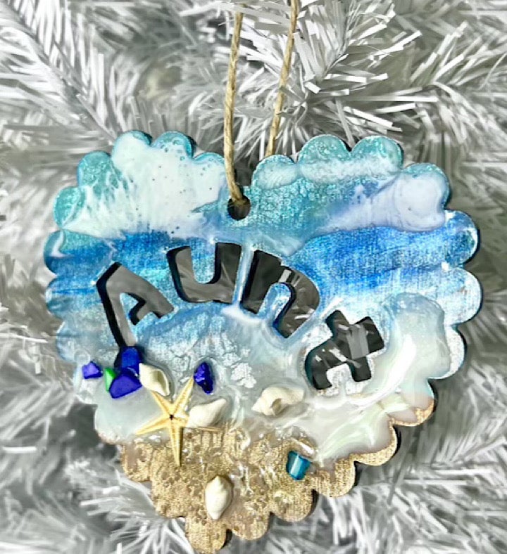 Family Hand-painted Seascape Ornament
