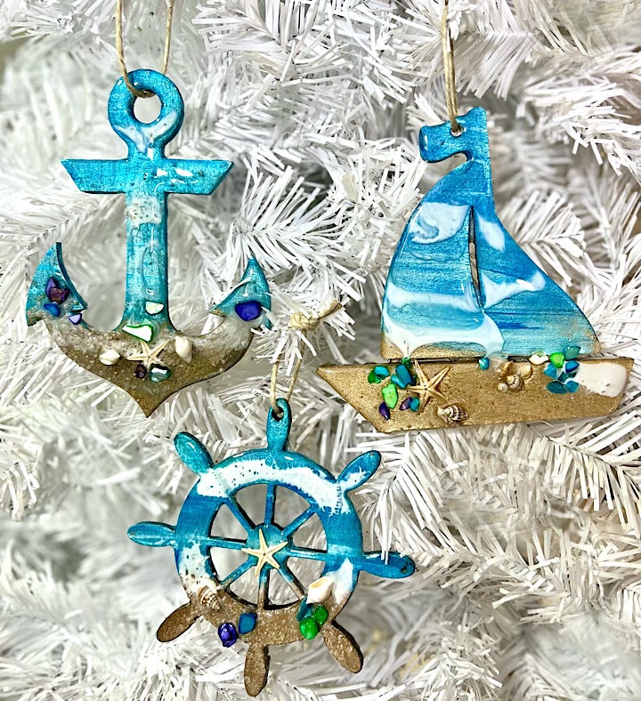 Hand painted Seascape Ornaments Bundles