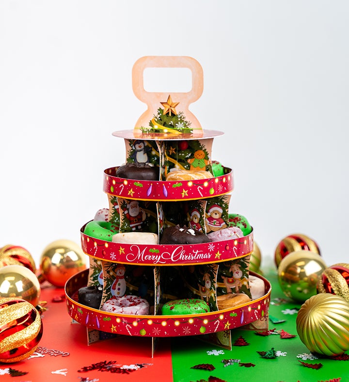 Christmas Donut Tower