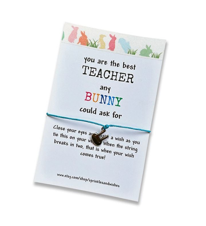 Teacher Bunny Easter Wish Bracelet