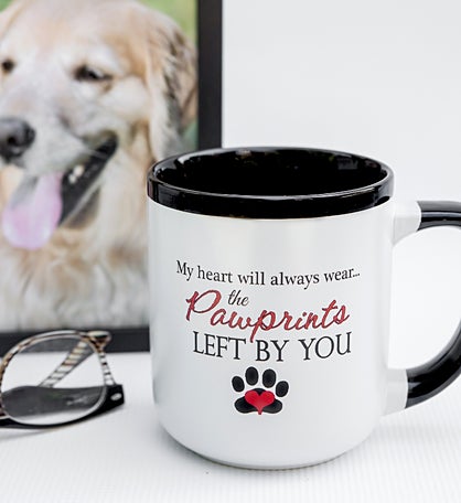 Pet Memorial Mug: Pawprints Left By You