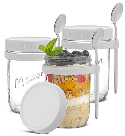 Dawn Glass Overnight Oats Containers - Set Of 3
