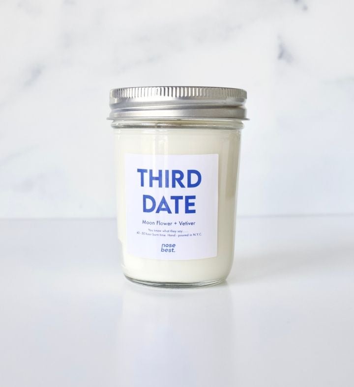 Third Date  Moonflower & Vetiver  Cheeky Candle Gift 8oz