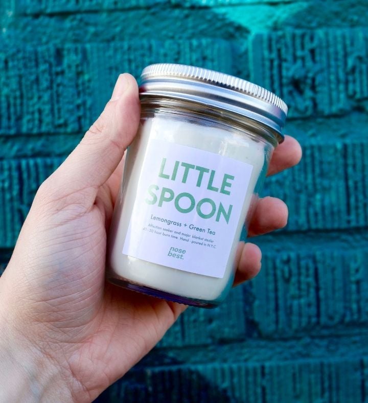 Little Spoon  Lemongrass & Green Tea  Cheeky Candle Gift 8oz