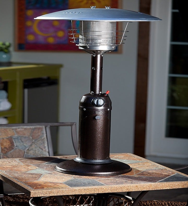 Firesense Hammered Bronze Finish Table Top Patio Heater