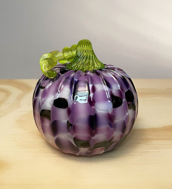 Purple Mix Glass Pumpkin