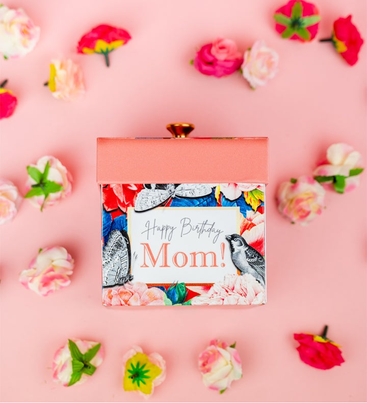 Happy Birthday Mom Surprise Explosion Cake Gift Box