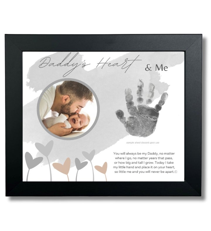 Daddy's Heart And Me Keepsake Handprint Frame