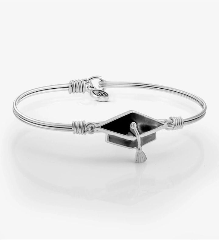 You Did It! Graduation Cap Bangle Bracelet