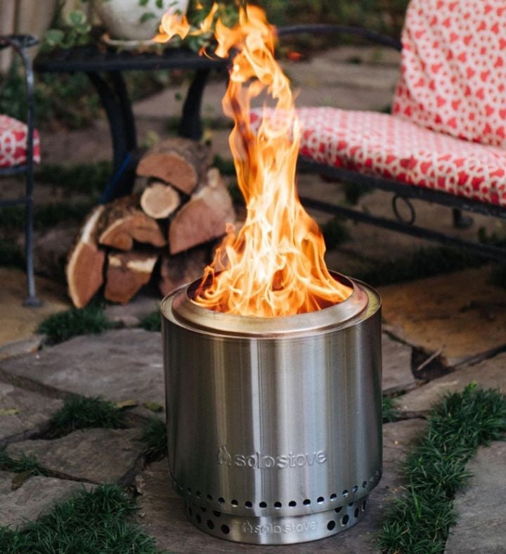 Solo Stove 19.5   Inch Round Portable Stainless Steel Wood Burning Fire Pit