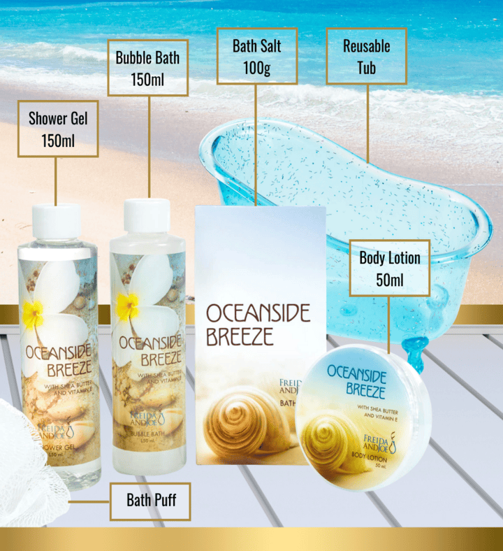 Oceanside Breeze Spa Bath Tub Basket