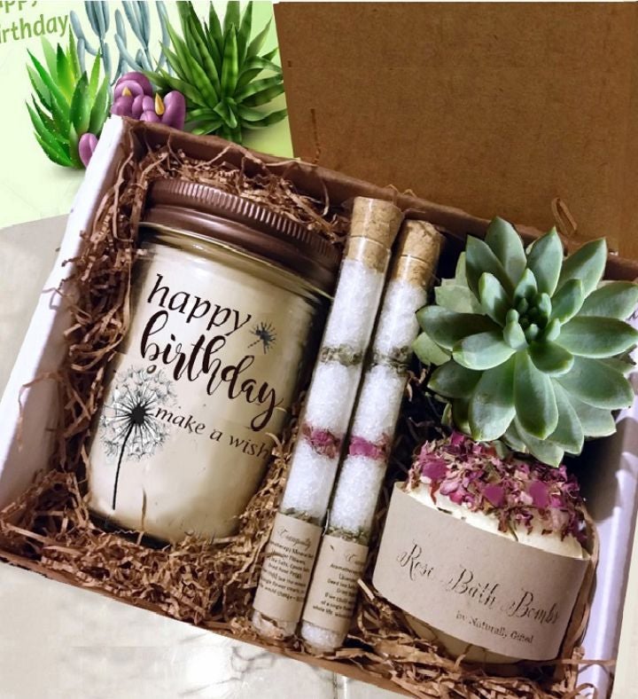 Happy Birthday Succulent & Spa Gift Box