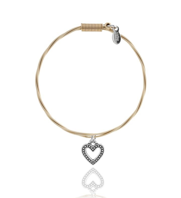 Strung Guitar String Bracelet - Heart "Whole Lotta Love"