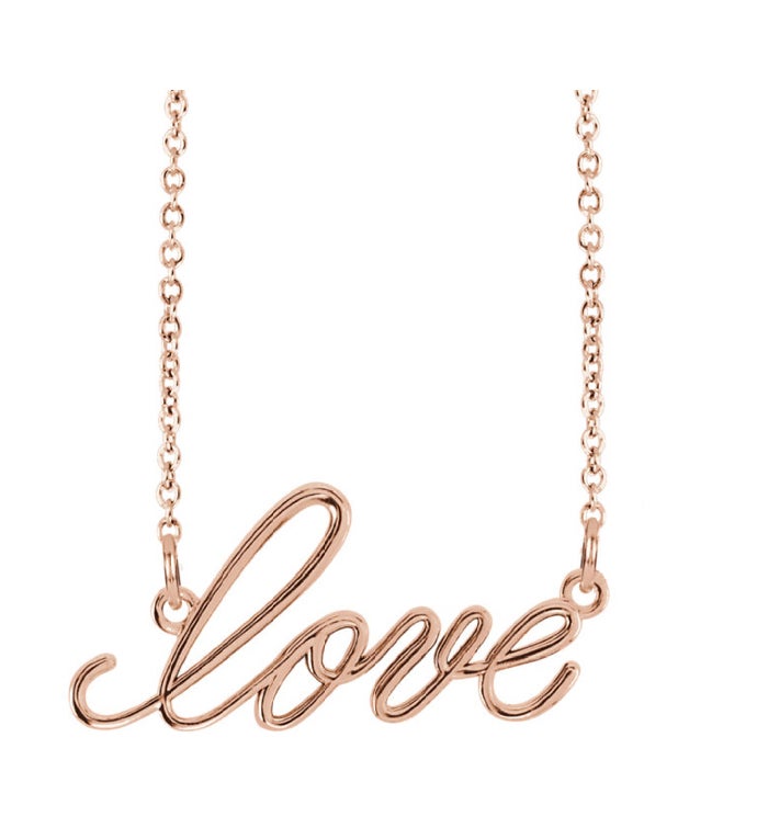 Cursive "Love" Necklace