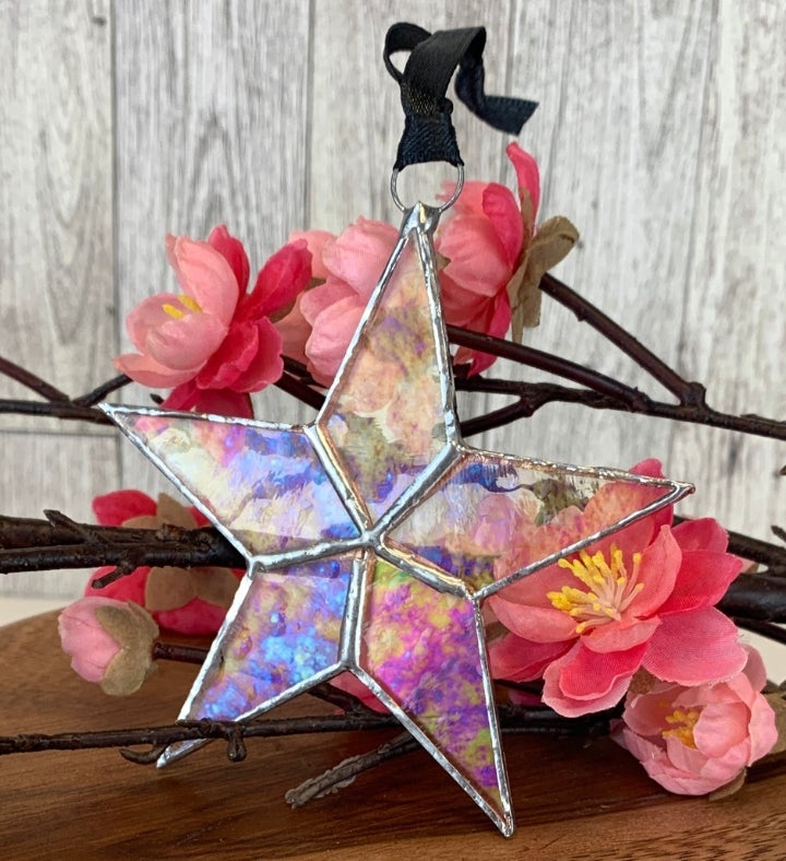 I Care Handmade Stained Glass Star Encouragement and Support Gift