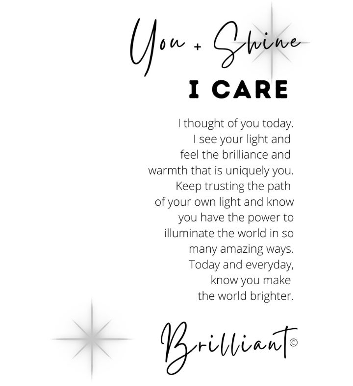 I Care Handmade Stained Glass Star Encouragement and Support Gift