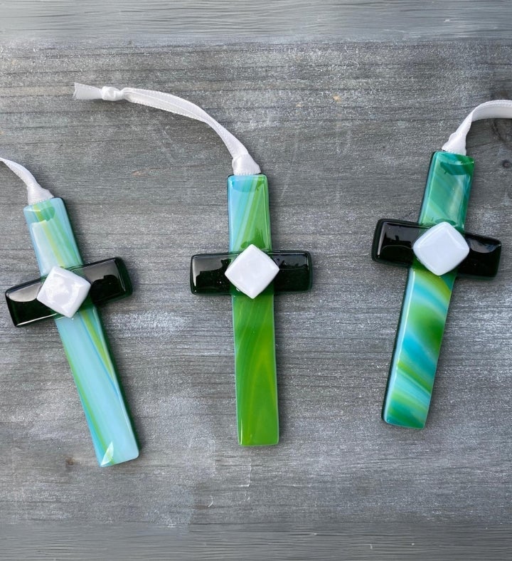 Birthday Cross: Handmade Glass