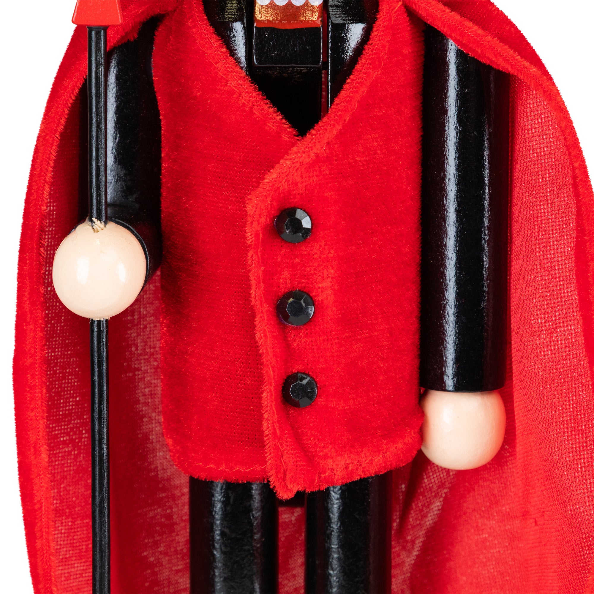 Red And Black Devil Holding Pitch Fork Halloween Nutcracker