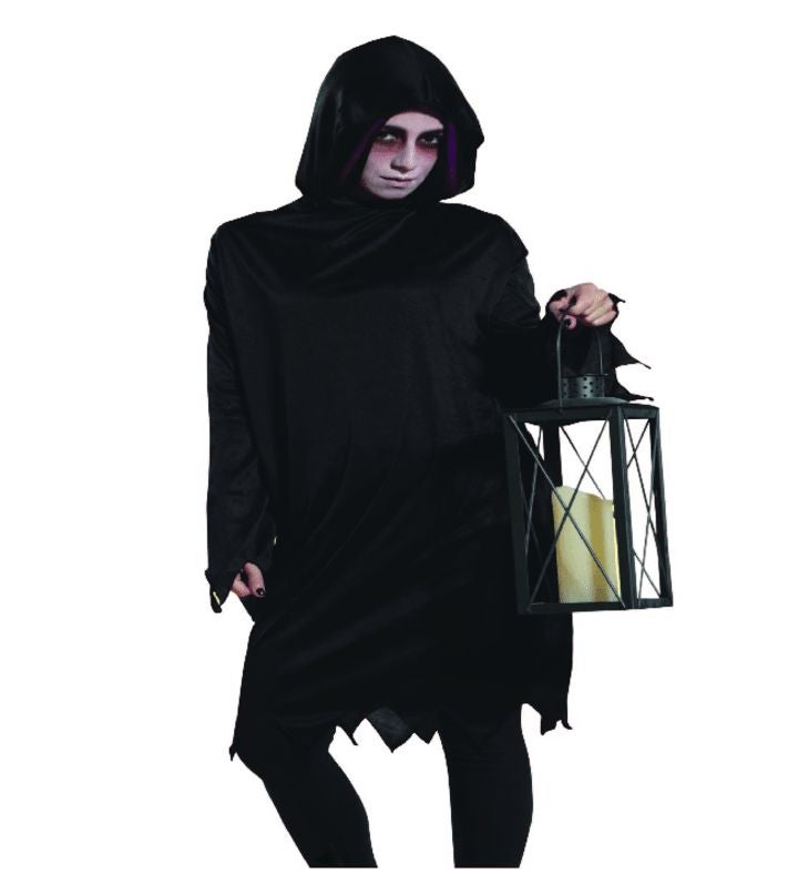 Black Grim Reaper Men Adult Halloween Costume   Small