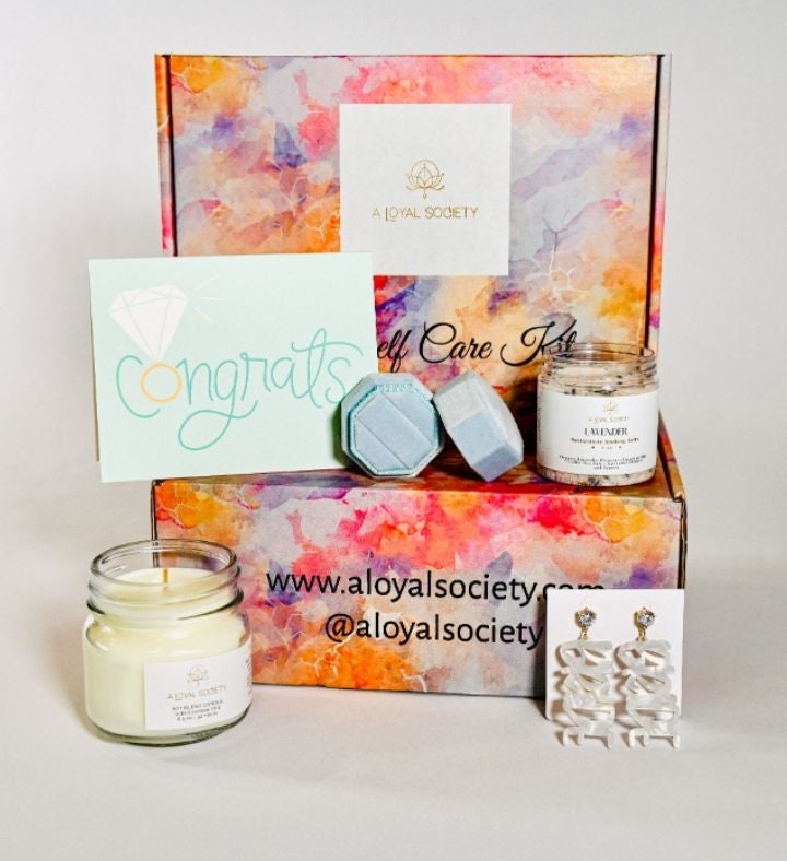 Something Blue, Bridal Spa Gift Box, Lavender Candle