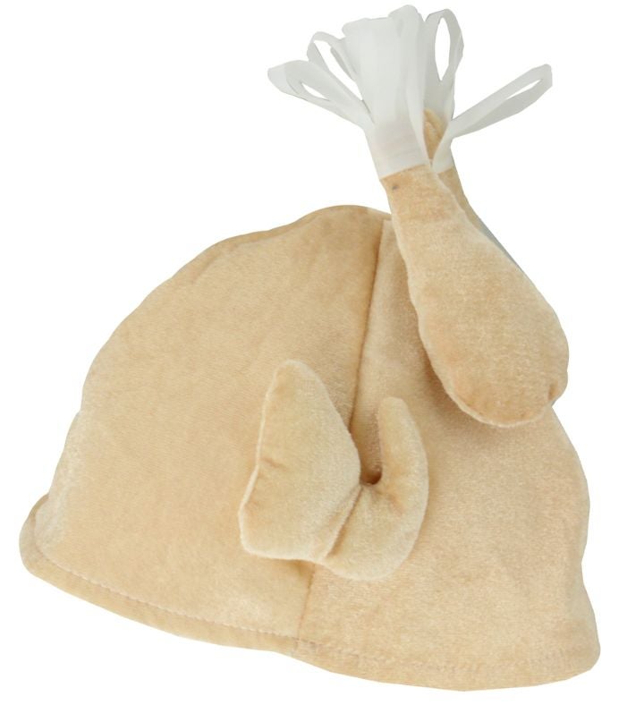 Unisex Adult Plush Turkey Costume Hat - One Size - Beige
